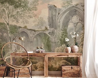 Fantasy garden removable wall mural canvas structure paper 22