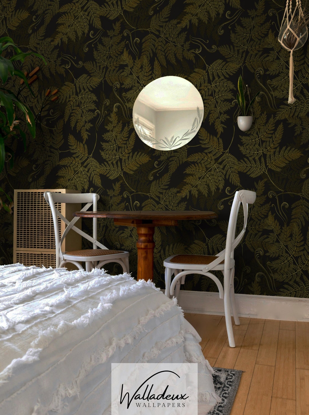 Fern Magic Dark Magic Fern Removable Wall Mural Vintage Acadamia 20 - Etsy