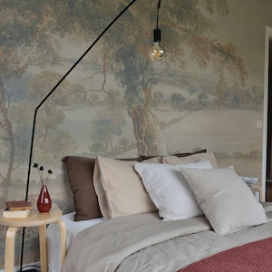 Bucolic scenery with trees peel and stick wallpaper, English countryside wall mural 79