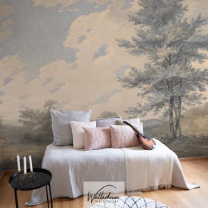 Vintage tree removable wall mural peel and stick material 10 画像 1