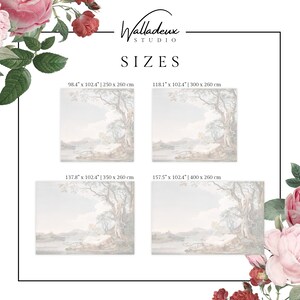 Delicate French trees peel and stick large panoramic wall mural 31 image 4