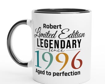 30th Birthday Mug Personalized – Limited Edition Since 1996 Cup – Custom Coffee Mug Gift for Him Her