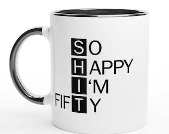 50th Birthday mug cup - Perfect gift idea 50th birthday present for her or him