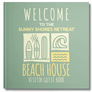 Personalized Vacation Home Guest Book Beach House | Airbnb Guestbook customizable | Custom Rental Home Welcome Book