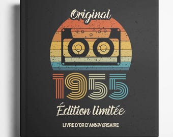 Livre d'or pour le 70e anniversaire - Cadeau d'anniversaire 70 ans pour femme ou homme, album photo souvenirs et vœux