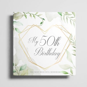 Libro de visitas para el 50 cumpleaños Regalo de cumpleaños número 50 - 50 cumpleaños para él y para ella