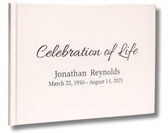 Funeral Guest Book | Celebration of Life Guest Book | Memorial Guest Book for Funeral Service | Condolence Sign in Book