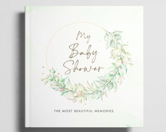 Baby Shower Guest Book Keepsake for Baby Girl Boy - Sign In Book with 40 Pages - Perfect Baby Shower Gift - Personalized Memory Book