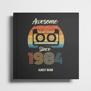 40th birthday guest book - 40th birthday gift for him and her - 40th birthday party - keepsake memory book 40th birthday - 40 years birthday