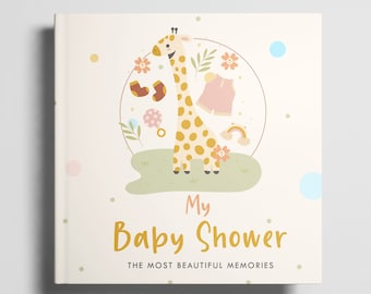Baby Shower Guest Book Keepsake for Baby Girl Boy - Sign In Book with 40 Pages - Perfect Baby Shower Gift - Personalized Memory Book