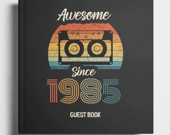 40th birthday guest book - 40th birthday gift for him and her - 40th birthday party - keepsake memory book 40th birthday - 40 years birthday