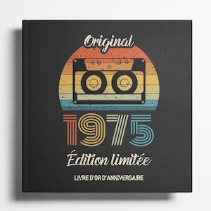 Livre d'or pour le 50e anniversaire - Cadeau d'anniversaire 50 ans pour femme ou homme, album photo souvenirs et vœux