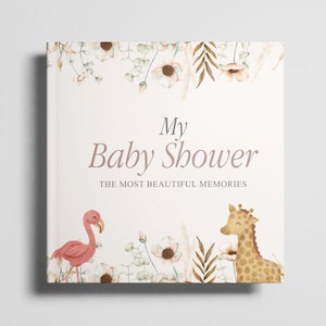 Baby Shower Guest Book Keepsake for Baby Girl Boy - Sign In Book with 40 Pages - Perfect Baby Shower Gift - Personalized Memory Book