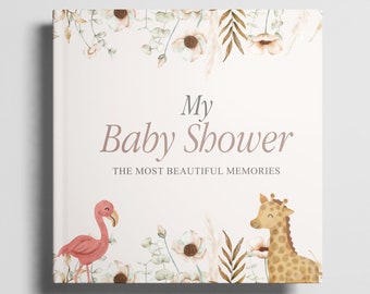 Baby Shower Guest Book Keepsake for Baby Girl Boy - Sign In Book with 40 Pages - Perfect Baby Shower Gift - Personalized Memory Book