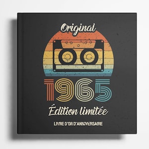Livre d'or pour le 60e anniversaire - Cadeau d'anniversaire 60 ans pour femme ou homme, album photo souvenirs et vœux