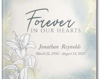Personalized Funeral Guest Book: Memorial Memory Keepsake