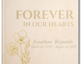 Personalized Funeral Guest Book: Memorial Memory Keepsake