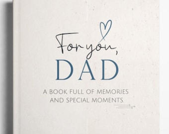 Personalized Dad Memory Book - Father Daughter Gift, Custom Father Son Journal, Dad Birthday Keepsake, Unique Memory Album for Dad