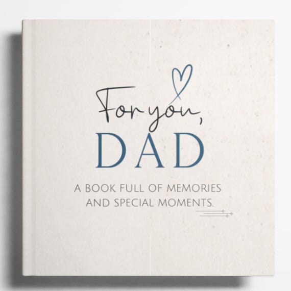 Personalized Dad Memory Book - Father Daughter Gift, Custom Father Son Journal, Dad Birthday Keepsake, Unique Memory Album for Dad