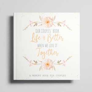Hardcover Couple Memory Book - perfect gift for her and him I gift idea for girlfriend boyfriend | anniversary keepsake