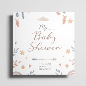 Baby Shower Guest Book Keepsake for Baby Girl Boy - Sign In Book with 40 Pages - Perfect Baby Shower Gift - Personalized Memory Book