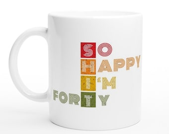 Tazza per il 40° compleanno - Idea regalo perfetta per il 40° compleanno per lei o per lui