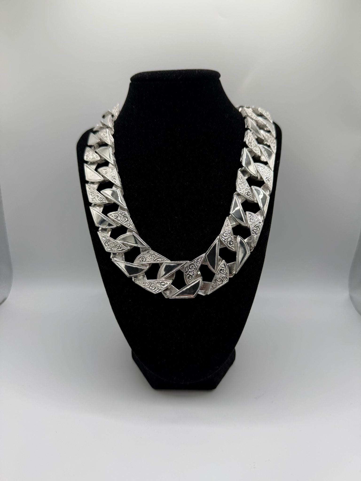 Sterling Silver Mens Chain Curb Chaps Old School 20mm Heavy 925 Gents ...