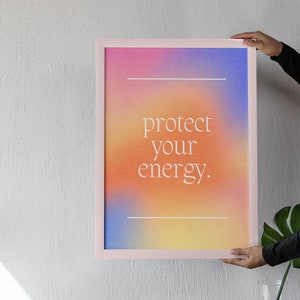 Printable Gradient Aura Spiritual Poster
