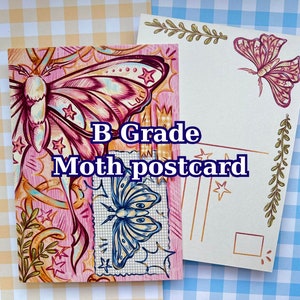 B grade Moth Collage | A6 Postkarte - Mai 2024