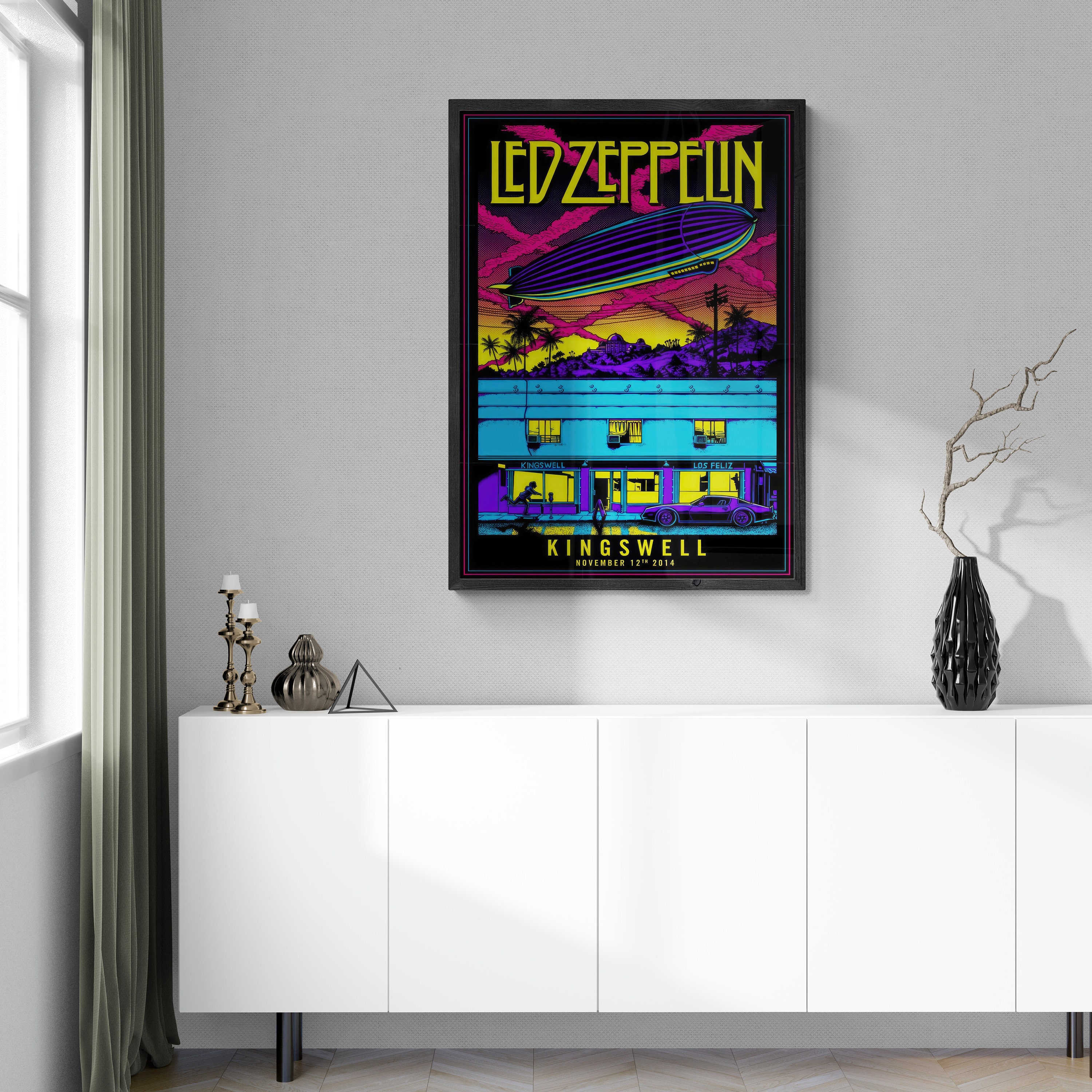 Led Zeppelin Poster, Led Zeppelin Fan Art, Led Zeppelin Wall Art, Rock