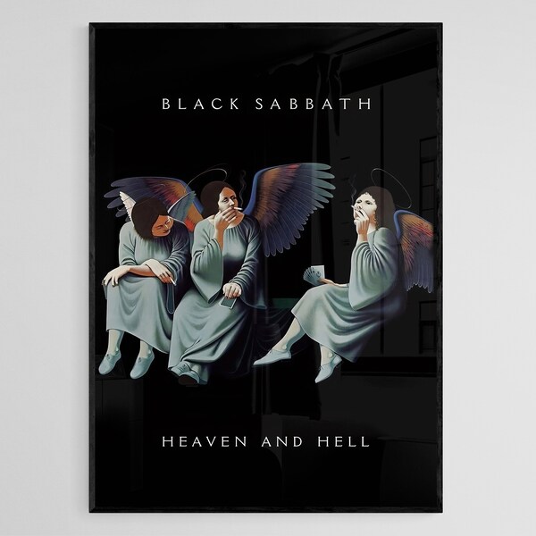 Cartel de Black Sabbath, Cielo e Infierno de Black Sabbath, Cartel del Cielo y el Infierno, Decoración del hogar, Decoración de la pared, Cartel digital, Impresión digital