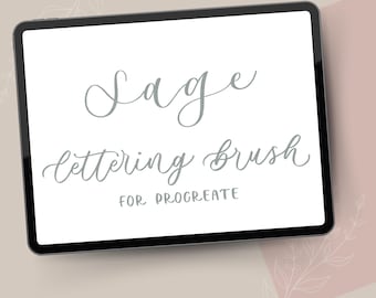 Textured Modern Calligraphy Procreate Brush, Digital Hand Lettering, Digital Illustration, Responsive Lettering Brush, iPad Line Art,