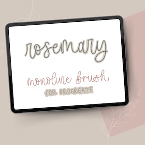Smooth Monoline Calligraphy Procreate Brush, iPad Lettering, Digital Hand Lettering, iPad Line Art, Digital Illustration, Lettering Brush