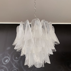 Italian vintage Murano chandelier - Mazzega - 41 &quot;swallows&quot; crystal glass