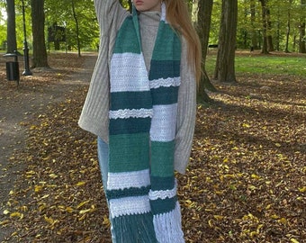 Crochet scarf PDF pattern + video tutorial