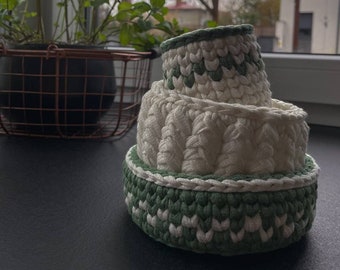 Crochet baskets PDF pattern + video tutorial