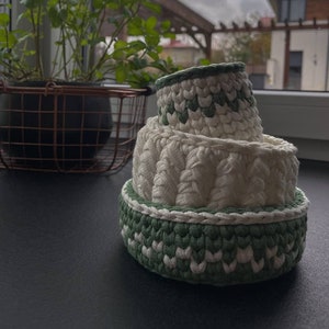 Crochet baskets PDF pattern video tutorial zdjęcie 1