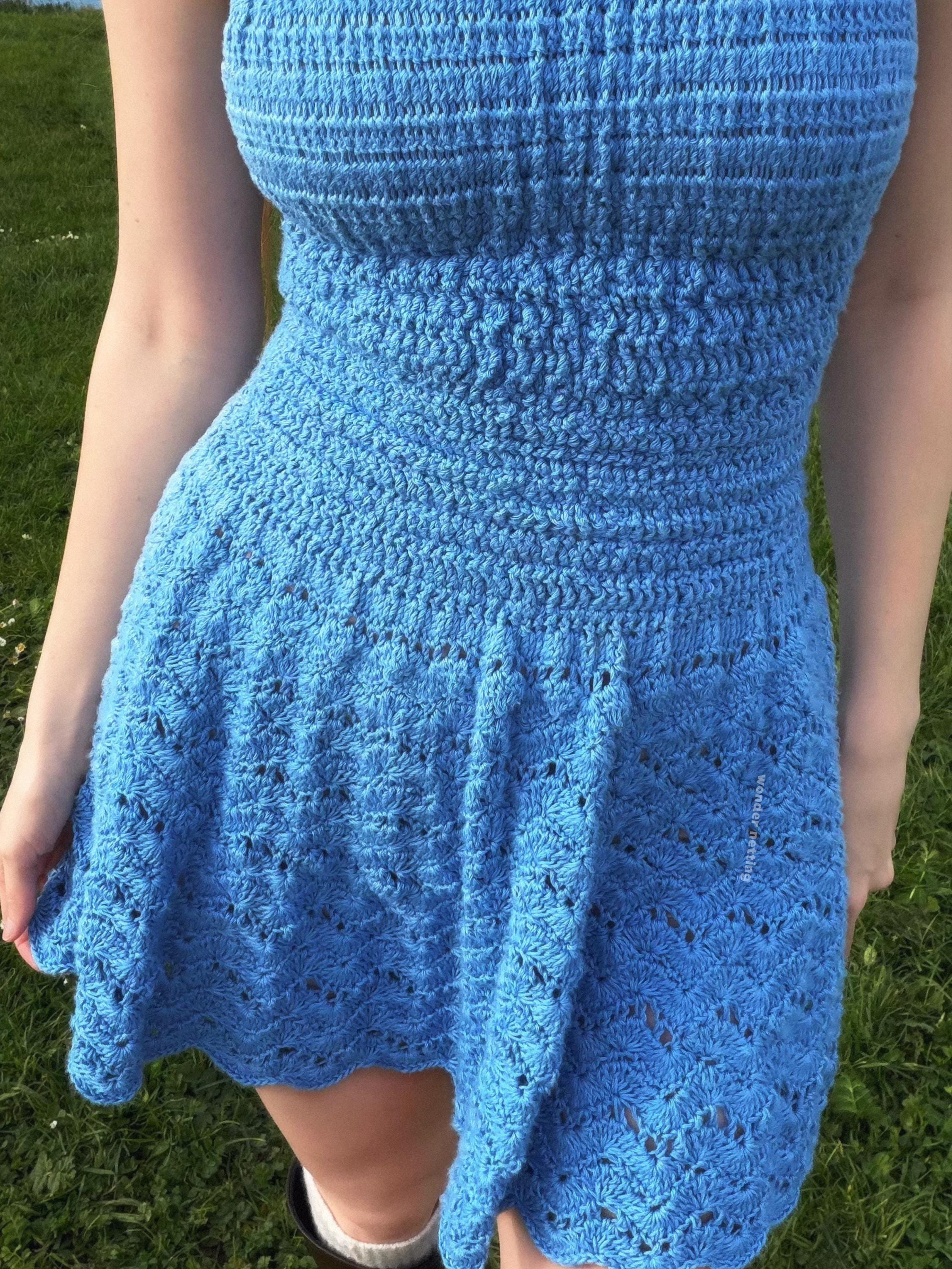 wiskii denim dress Medium Wash Denim Drop Waist Dress - Mini Dresses