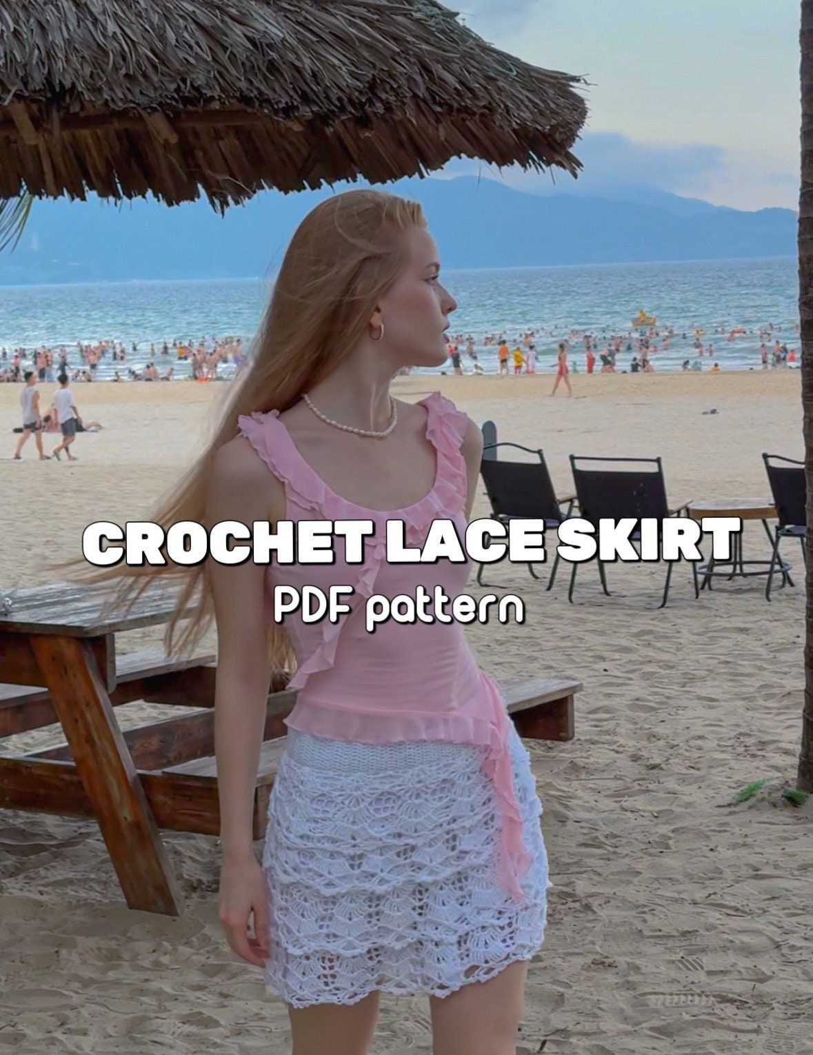 Crocher lace skirt PDF pattern