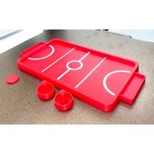 3D Printed - Air Hockey Table Paddle Discs Pocket Game Mini Gaming Fidget Toy Travel Fun Kids Adults
