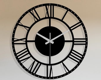 Unique Wall Clock, New Home Gift, Small Wall Clock, Silent Wall Clock, Oversized Wall Clock, Decorative Clocks For Wall, Laser Cut Clock