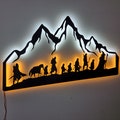 Vintage Style Lord of the Rings LED Light Metal Wall Sign - Movie Room Decor product logo