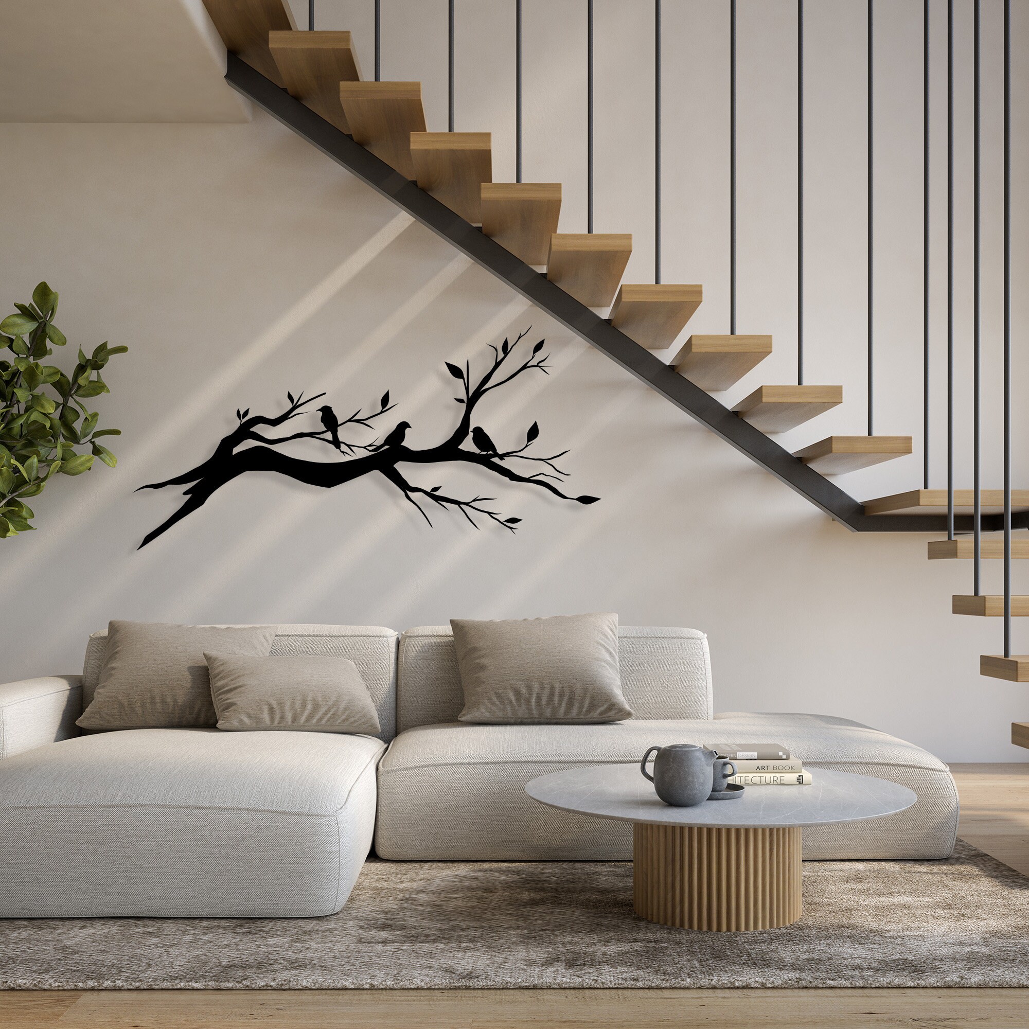 KOYILTD Metall-Wandkunst Schwarzer Vogel – Minimalistische Deko Für Wohnzimmer, Bad & Mehr