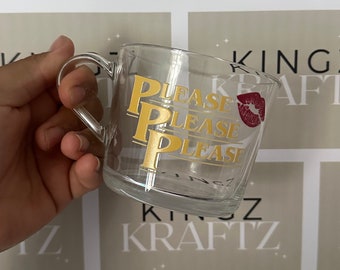 Sabrina Carpenter Glass Mug | "Please Please Please" Design