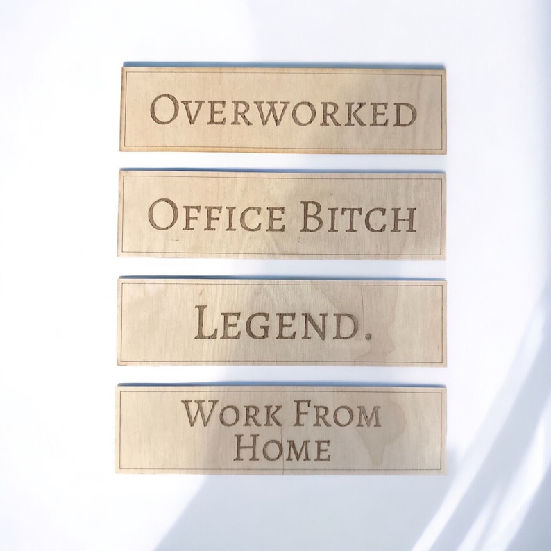 Wooden Desk Sign Office Desk Name Plate Personalised Name Etsy UK