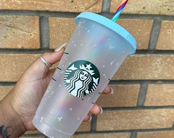 STARBUCKS KOUDE KOP | Mat | Confetti | Herbruikbaar | 24oz | Starbucks-beker | Geheim Kerstman-idee | IJskoffie | Koude kop | Verjaardagscadeau