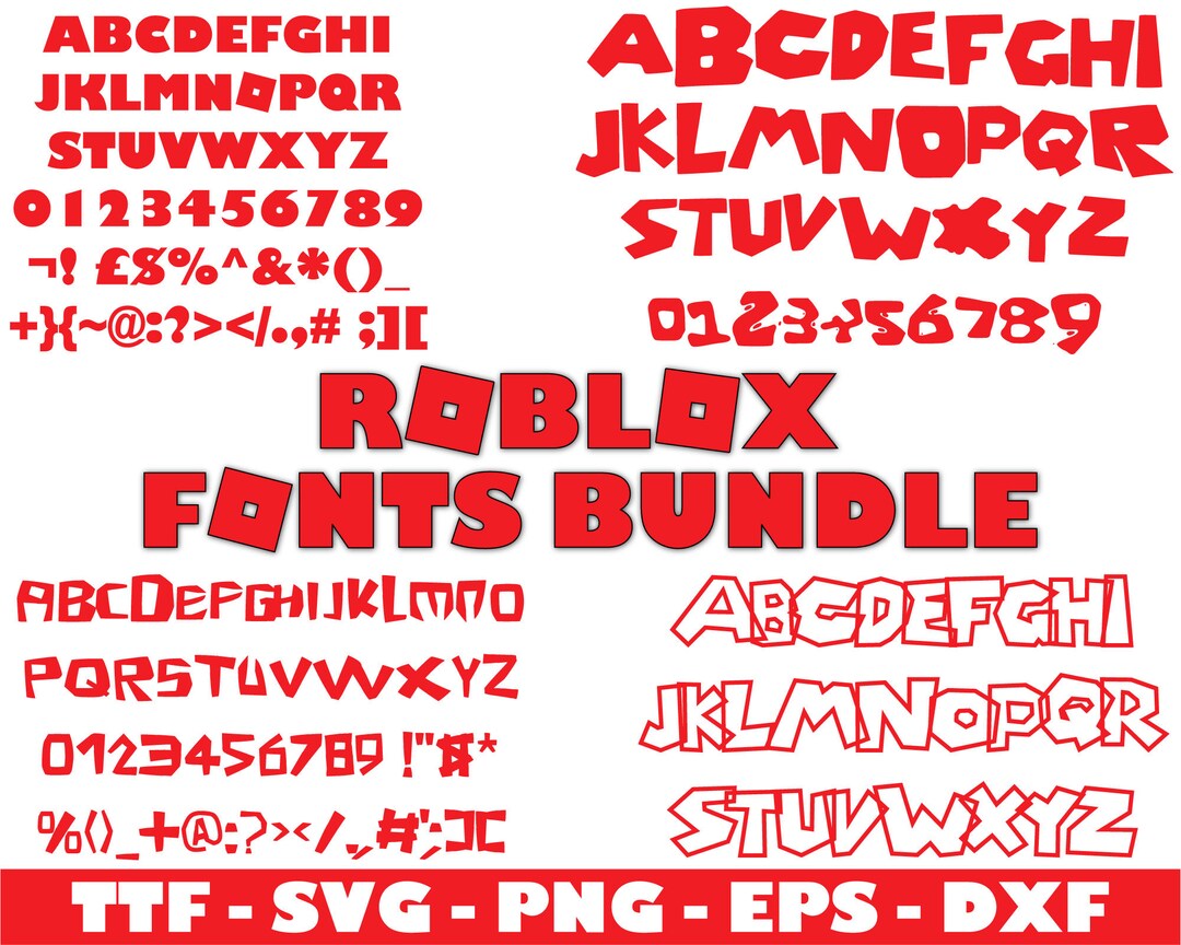 Roblox Font Roblox Svg Roblox Svg Files for Cricut Fonts - Etsy Sweden