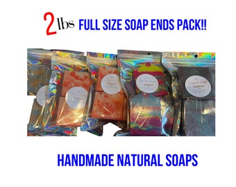 2 LBS Full Sized Soap Ends,Scented Soap Ends,Soap Scraps,Soap Sample Pack, Variety Soap Ends, Handmade Soaps, Handmade Soap Variety Pack