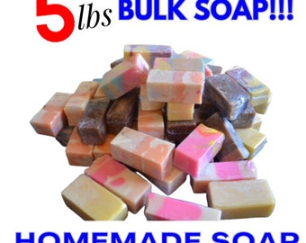 5LBS Bulk Natural Soap Ends/ Scented Bulk Soaps/NaturalSoap/Handmade Bulk Soap/Mix Bulk Soap/Bulk Soap Ends/Natural Soap Samplers