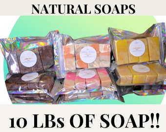 10 LBS BULK  Handmade Soap, Bulk Resale Soap, Bulk Shea Butter Soap, Tallow Soap Bulk , Assorted Scents Soap Ends, Bulk Baby Shower Favors